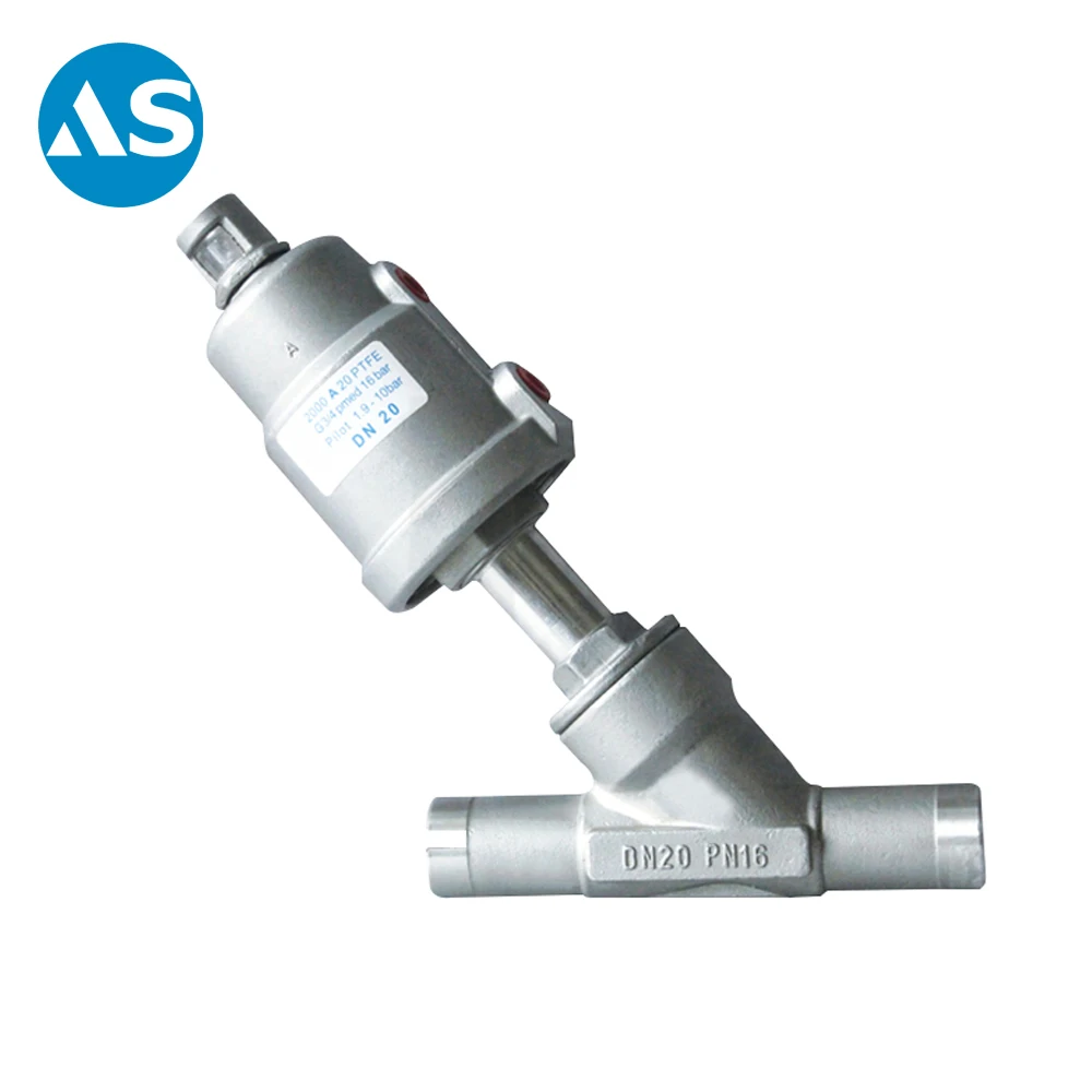 Sanitary Stainless Steel SS304 1.5inch Pneumatic Actuator Angle Seat Valve