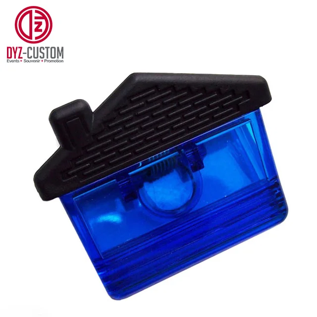 Customize house shaped magnetic clip plastic paper clip strong fridge magnet clips