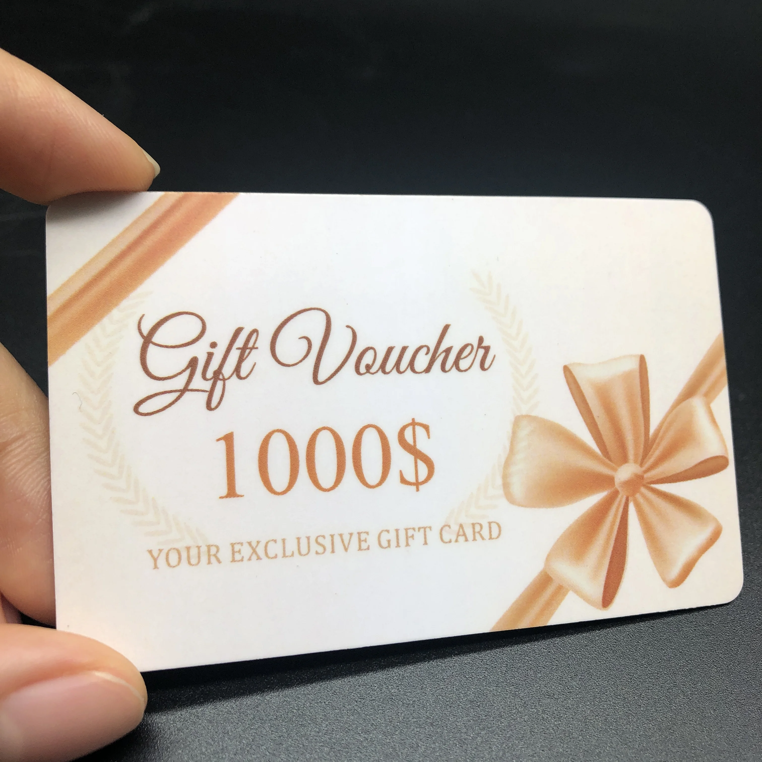 Professional PVC Card Custom Logo Printing Membership Card With Bar Code Custom Gift Card With Holder