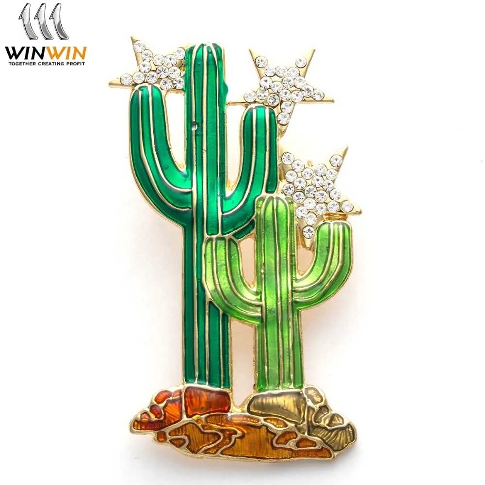 
New Product Ideas 2020 New Fashion Clothes Decoration Cactus Pin Badge 