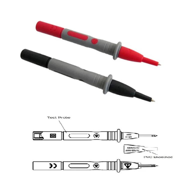 Зажимы типа «крокодил», тестовые щупы, ручка, зажим с крючком, тестовые щупы, 10 шт., мультиметр 4 мм, тестовые щупы с банановым штекером, комплект