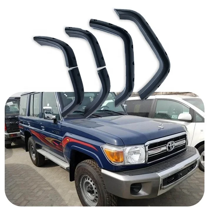 FFD152 High Quality 4x4 Accessories Automotive Parts ABS Black Extended  Fender Flares for Toyota Land Cruiser