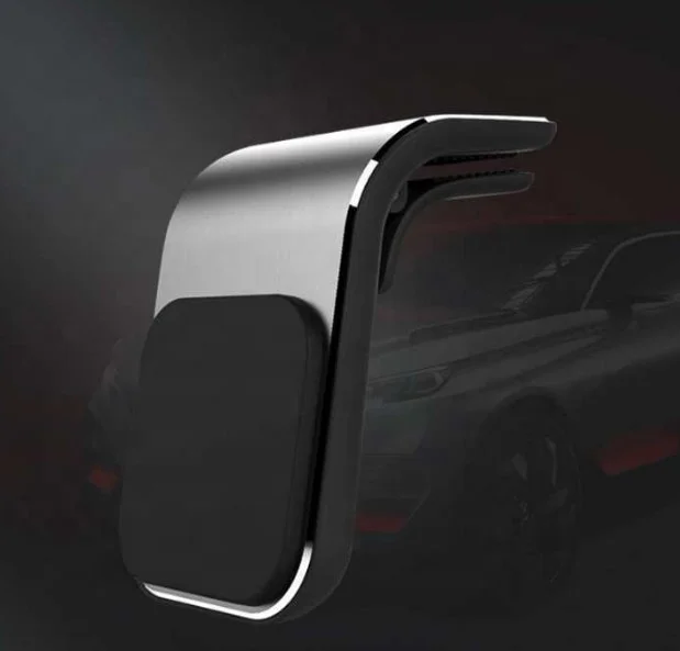 Fashion Design Car Phone Holder Metal Aluminum L Shape Universal Air Vent Magnetic Mobile Phone Car Holder