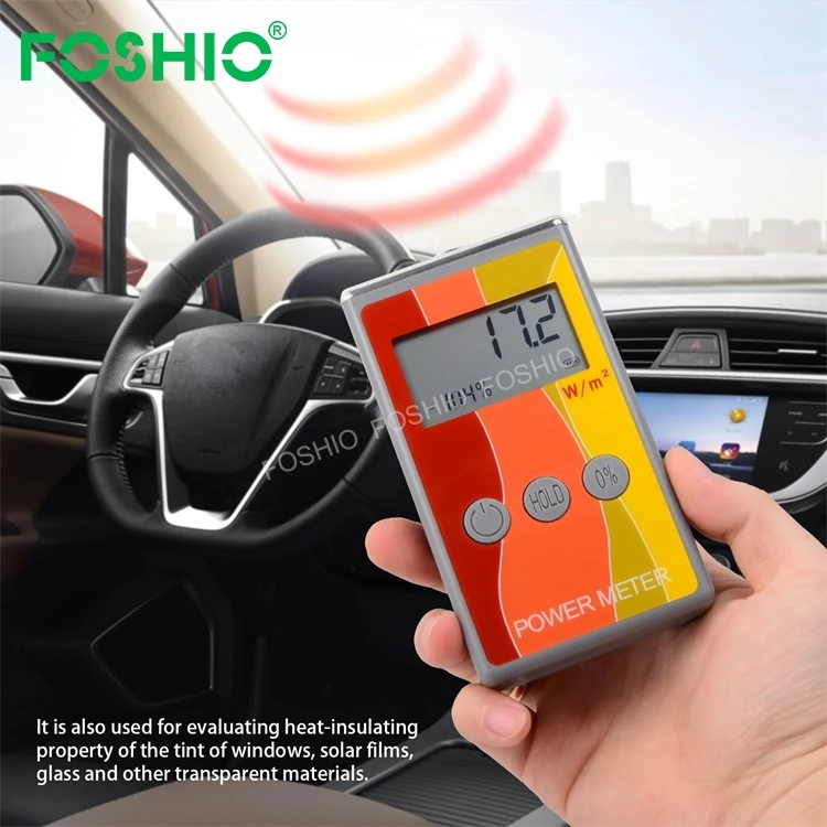 Foshio IR Rejection Heat Insulation Infrared Radiation Intensity Tester Handheld Solar Power Meter