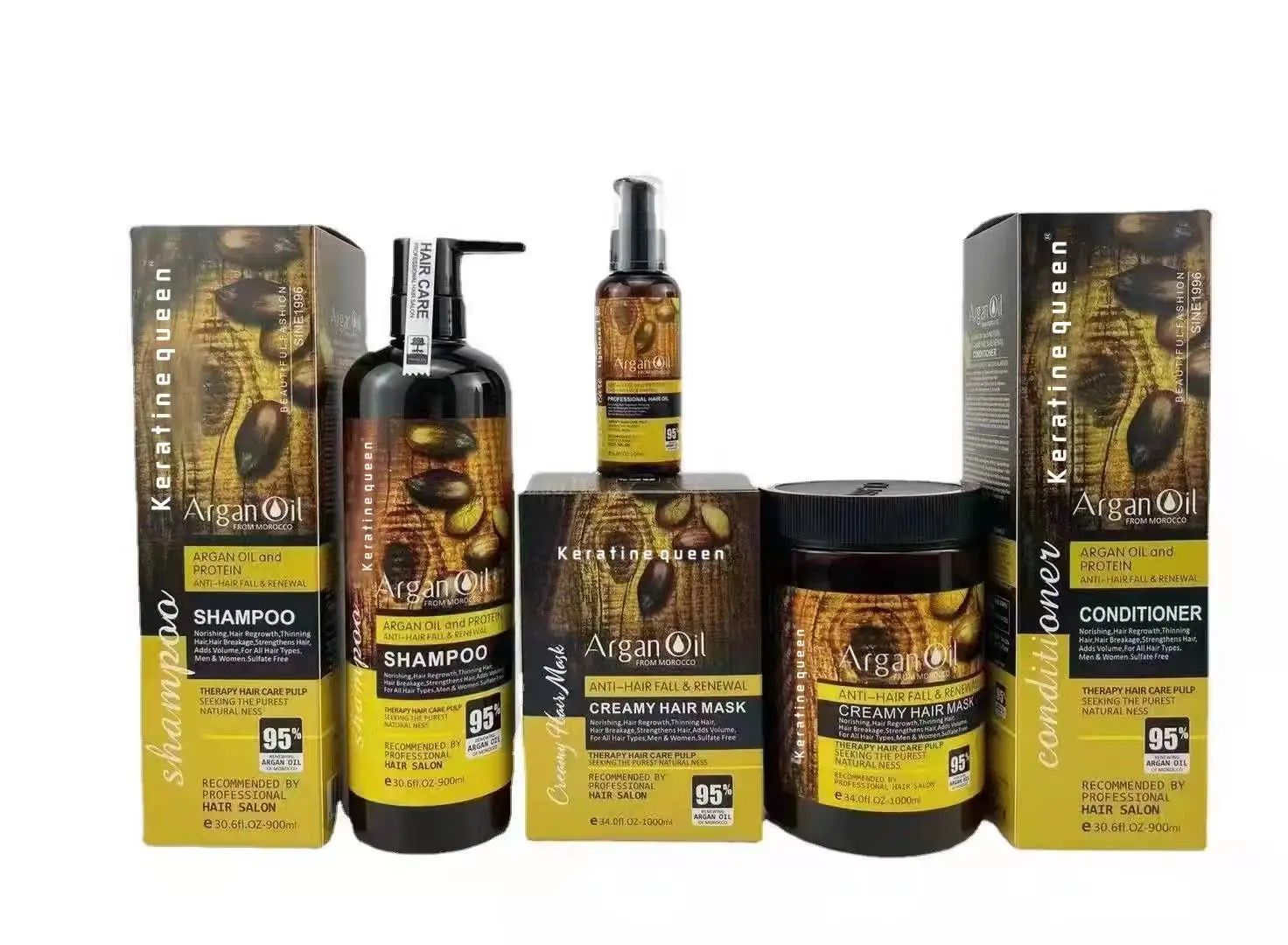 Guangzhou Factory Wholesale Organic Argan Oil Treatment Leave In Conditioner Cream Shampoo OEM