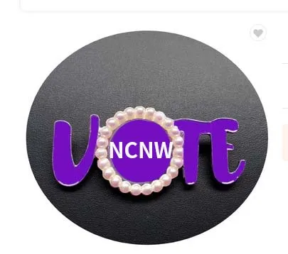 VOTE pearls pin brooch Purple Red pink brooch Greek Sorority &Fraternity products Jewelry Custom Jewelry NCNW DELTA ALPHA AK