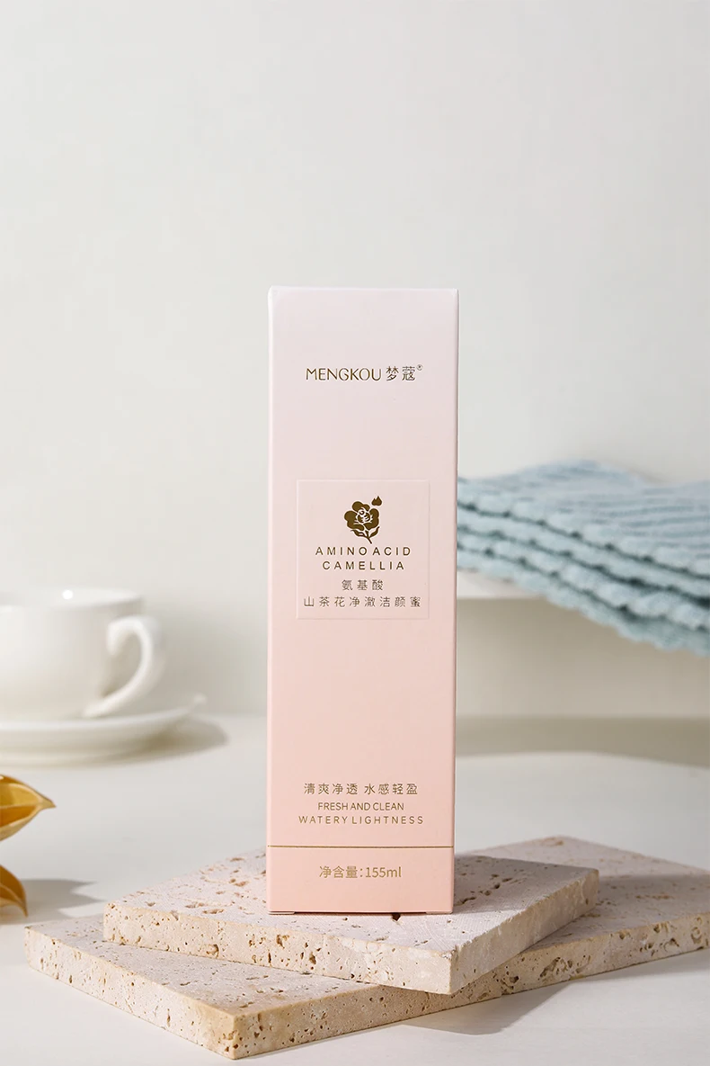New Series Private Label Mengkou Deep Cleansing Skin Care Face Wash Moisturizing Amino Acid Camellia Foam Facial Cleanser