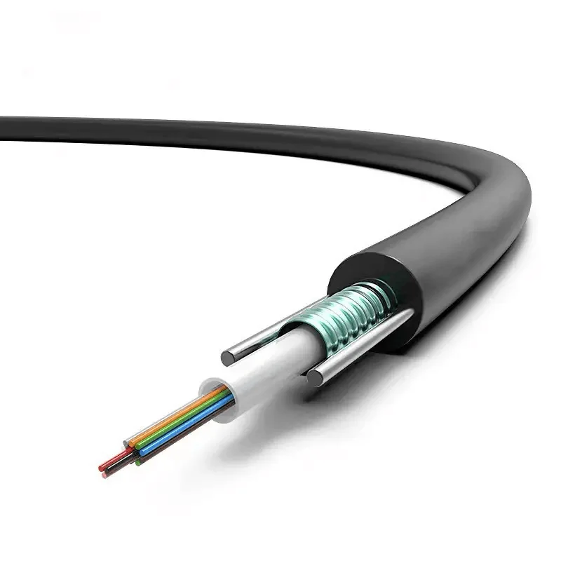 2 core 24 Core fiber Single Mode Outdoor Armoured GYXTW Fiber Optic Cable manufacture price