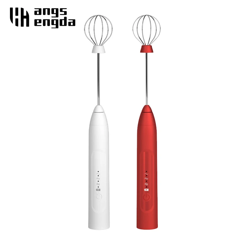 3 Speeds Electric Stainless Steel Handheld Mini Blender Drink Mixer for Cappuccino,Egg USB Rechargeable Blender Milk Frother