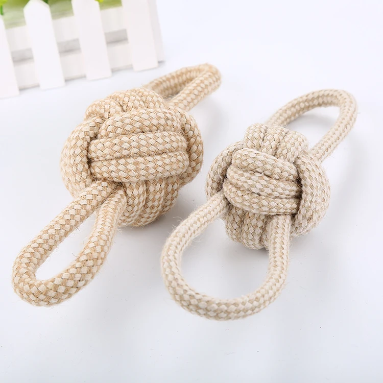 wholesale figure 8 cotton braided ball pet dog toy