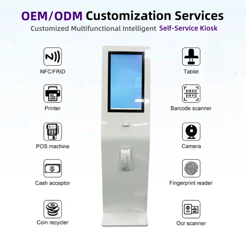 21.5-inch queue management system, integrated touch screen bank/hospital queue call machine