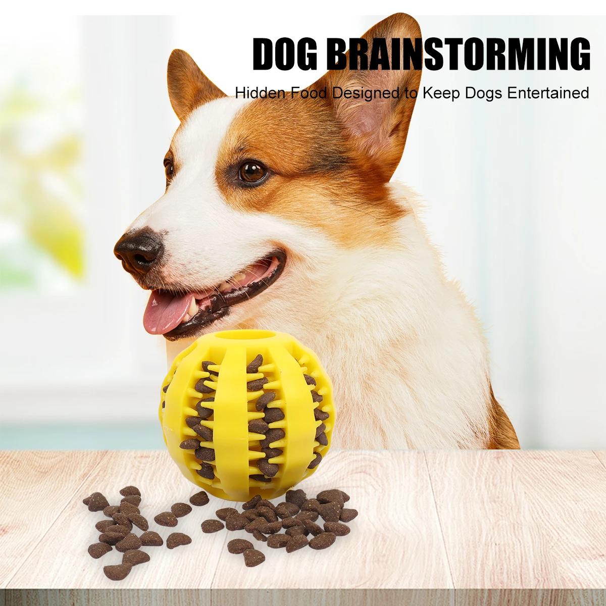 Custom TPR Rubber Dog Ball Interactive Puzzle Treat Dispenser Dog Toy Durable Slow Feeder Teeth Cleaning Chew Pet Toys for Dog