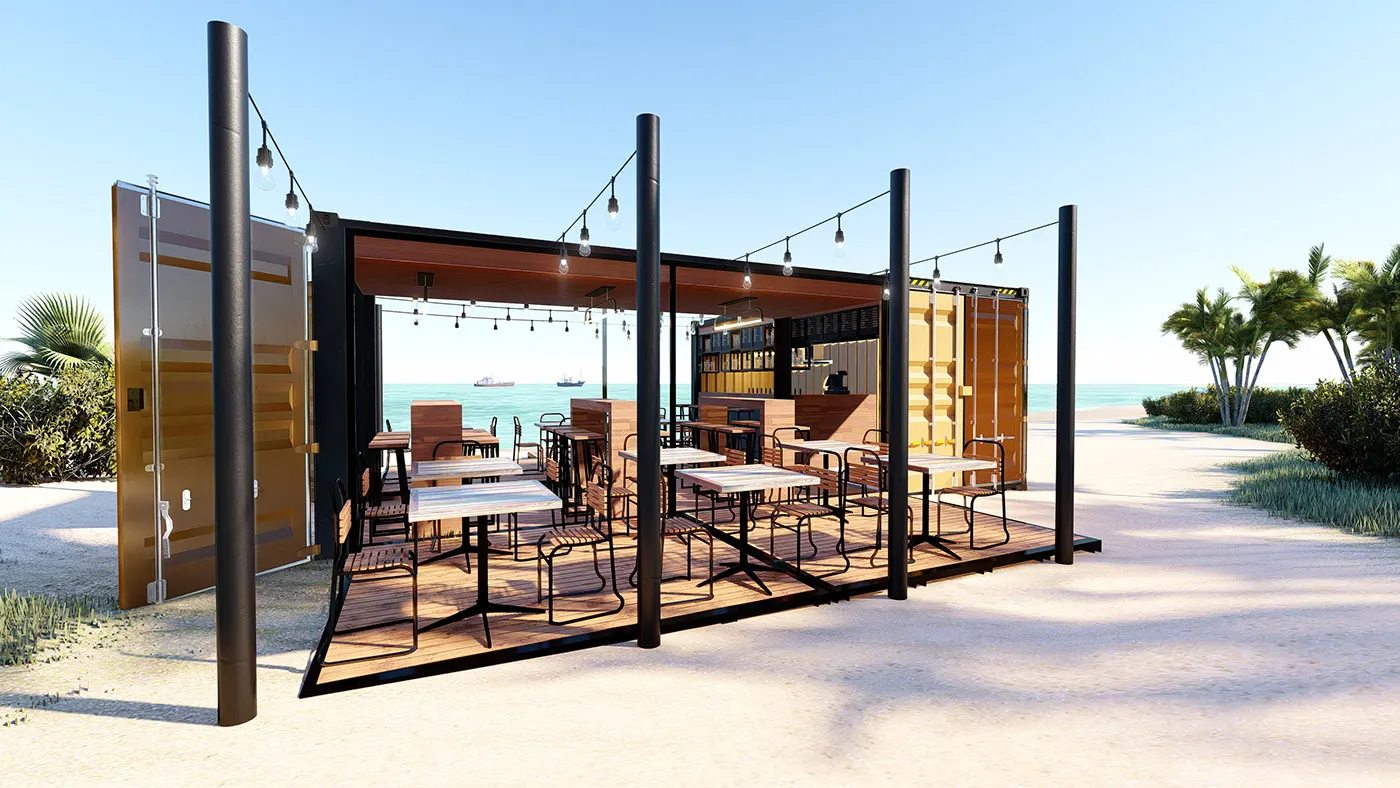 Wholesale high quality container house 40ft with kitchen bath 20ft