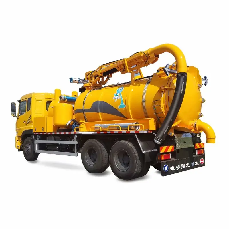 Customisable High quality famous chassis vacuum truck small volume sewage sewer pump drainage truck
