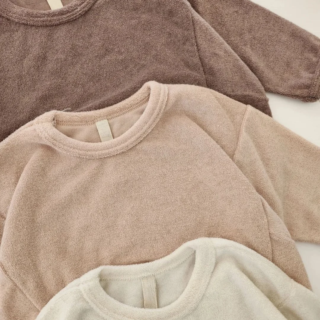 High Quality Oversized Bubble Baby Girl Boy Clothes Spring 100% Cotton Terry Towels Romper