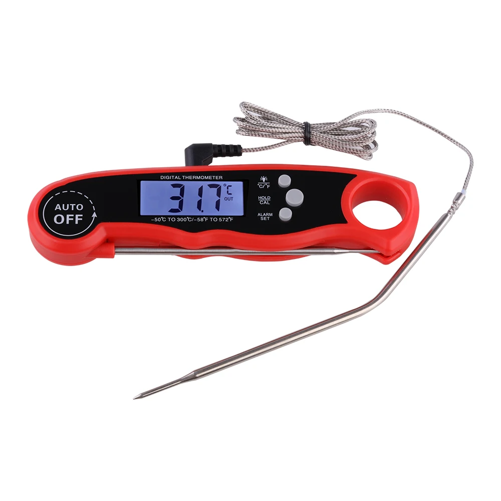 2019 newest digital alarm thermometer with dual probe used for meat and grilling