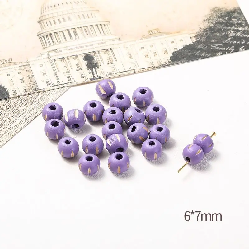 Hot selling vintage cute star wooden beads separated beads diy alphabet beads for necklace bracelet jewelry making