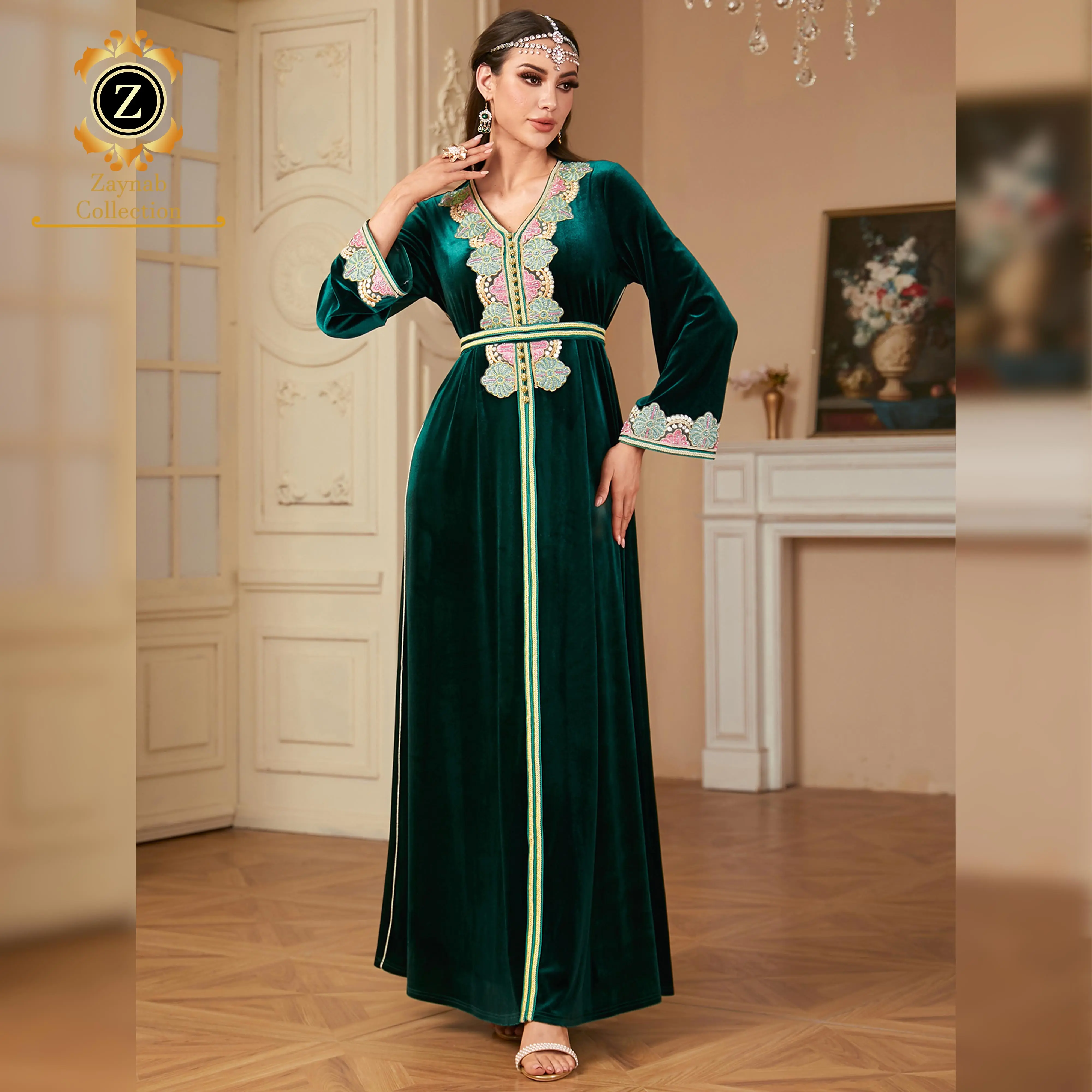 Zaynab Women Muslim Dress Manufacturers Abaya Collection Open Abaya Women  Dress Dubai New Ramadan Abaya