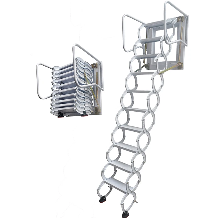 Складные столы и стулья для сталь Выдвижной Телескопический 12 футов чердак настенные лестницы 31,5