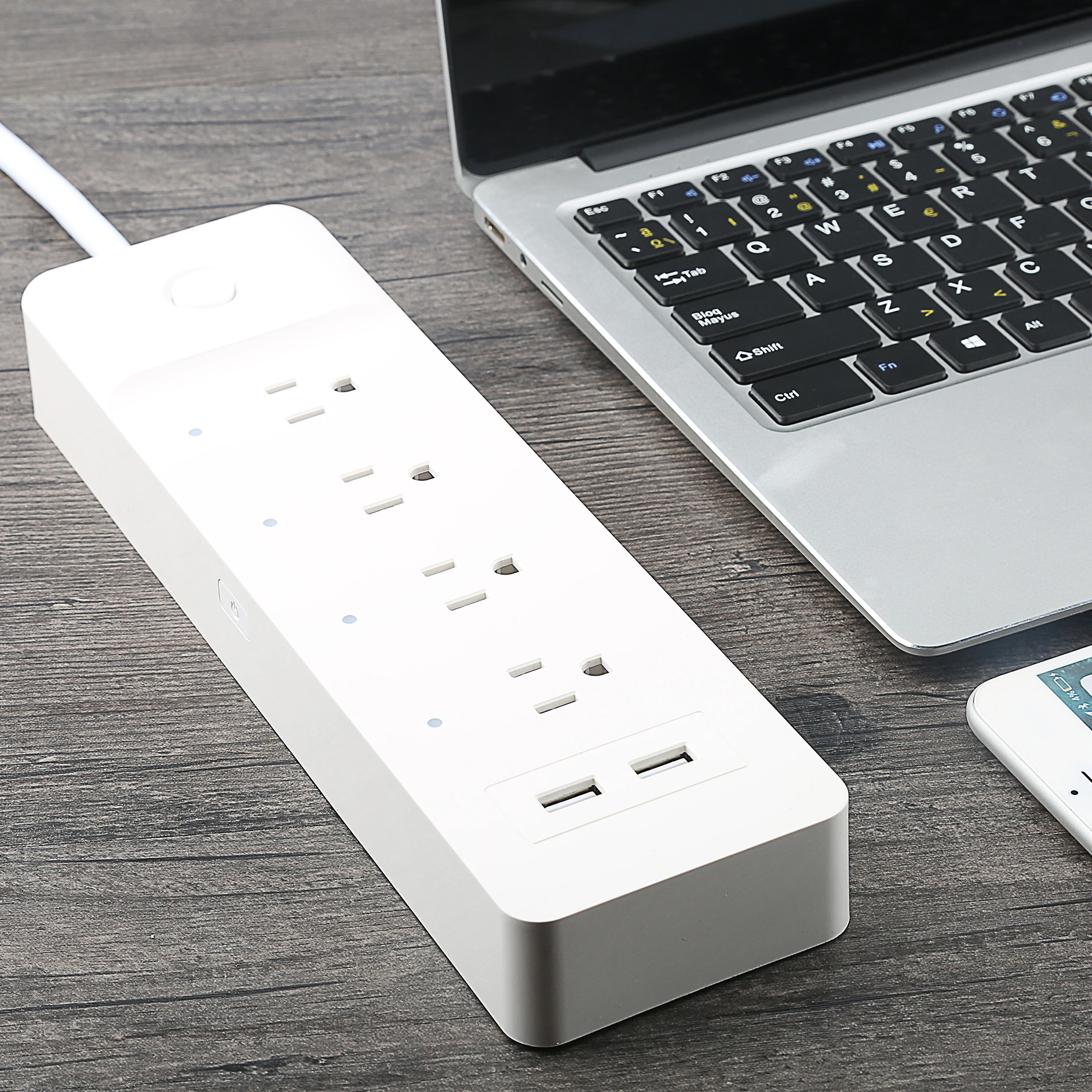 
MP Bekey US smart wifi power strip alexa, US Power Board 4 Outlet with 2 USB, Charger Station USB 