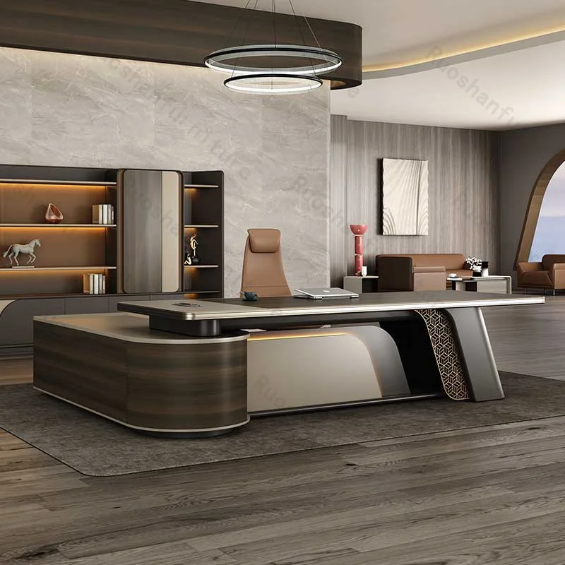 Customize Modern Style L Shaped Ceo Boss Table Manage Table Desk Corner Ceo Office Desks Office Tables For Boss