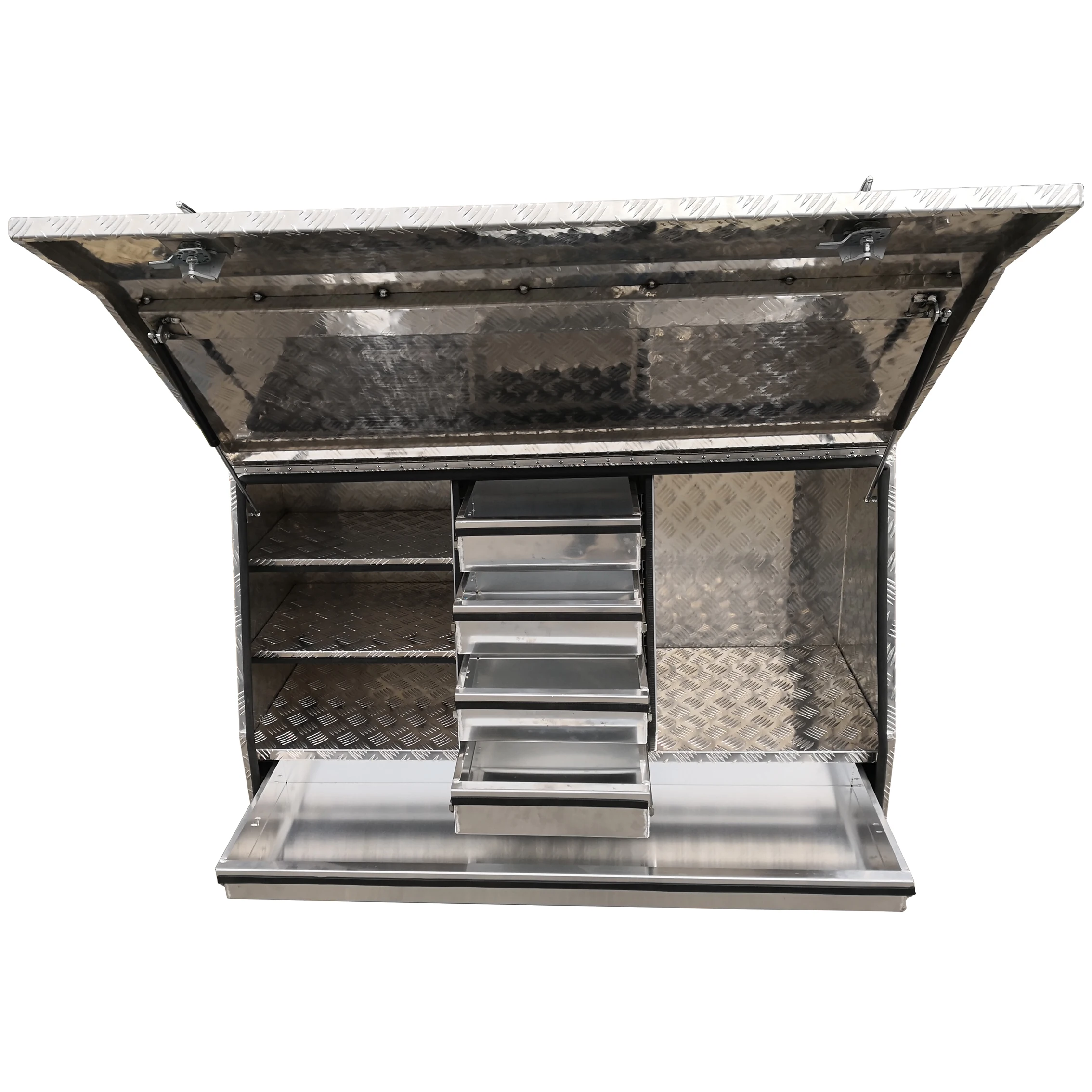 2024 Hot-selling Aluminium metal tool box aluminum toolbox for truck and work site