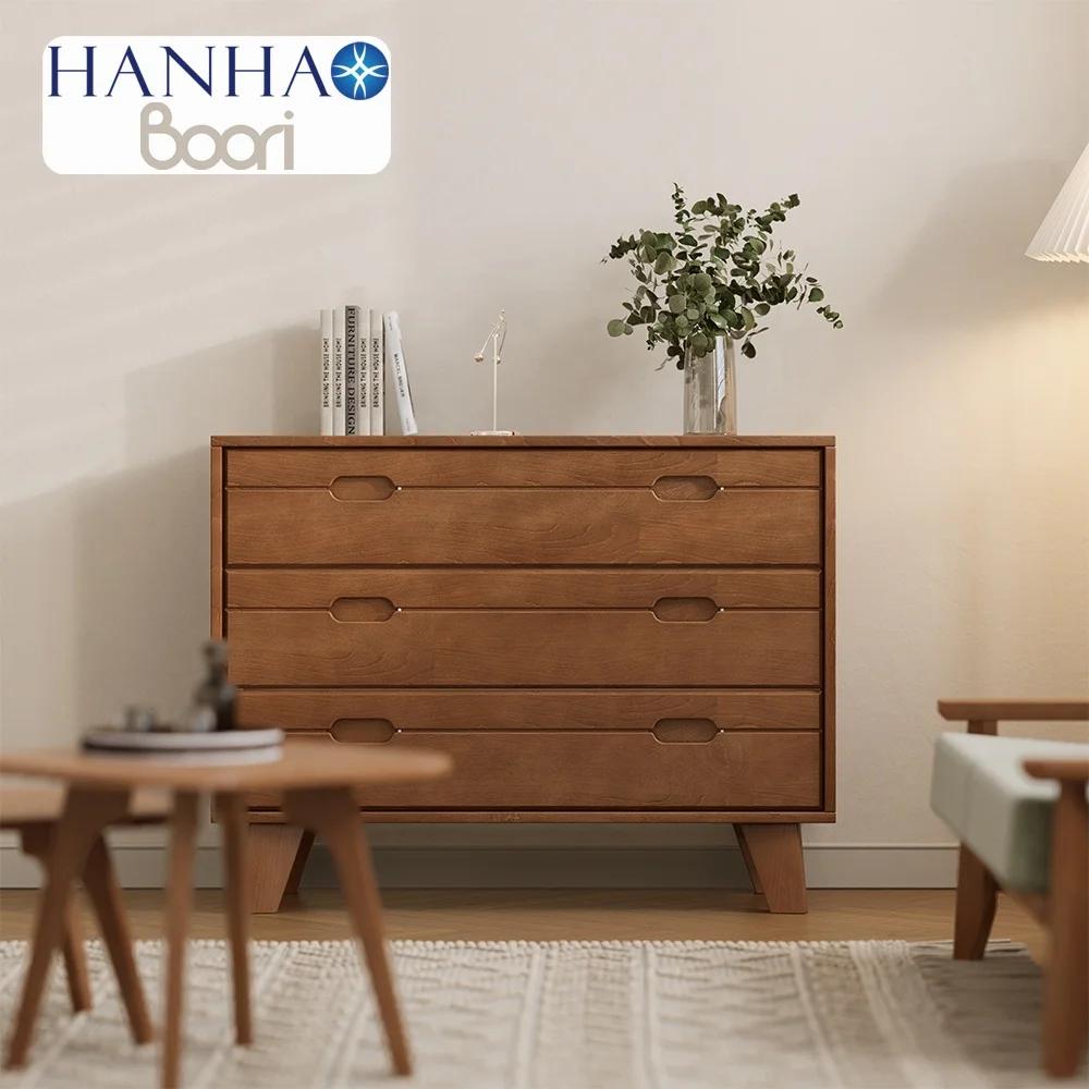 Only B2B Boori Simple Drawer Dresser Cabinet Organizer Modern Multifunctional Pine Wooden Livingroom Chest Of Drawers