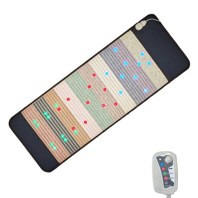 Crystal tourmaline jade photon heated mattress far infrared health care treatment pemf mat boundless encryption