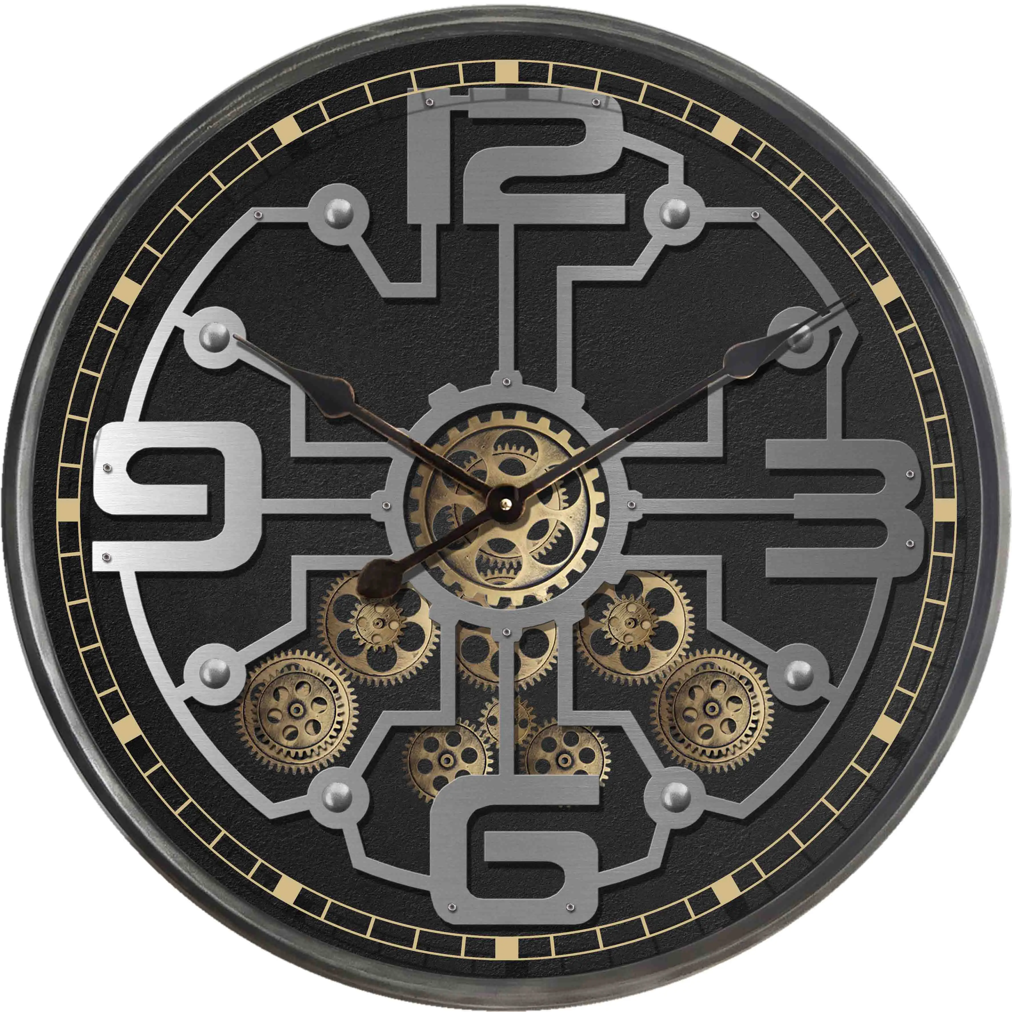 New Arrival  40 Inch Oversize Round Antique Metal Decorate Wall Clocks With Roman Numerals For Home Office School  Decoration