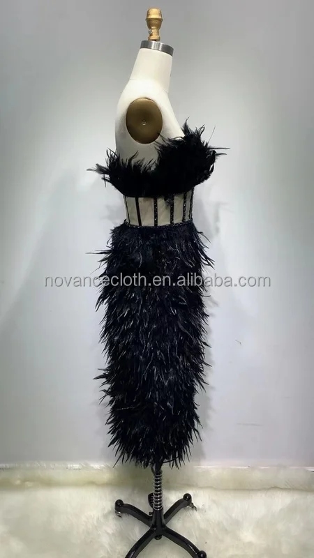 Novance Mono De Mujer 2021 Smock Dress Girl Celebrity Fashionable Party Runway Elegant Evening Dress Black Sexy Fat Women Dress