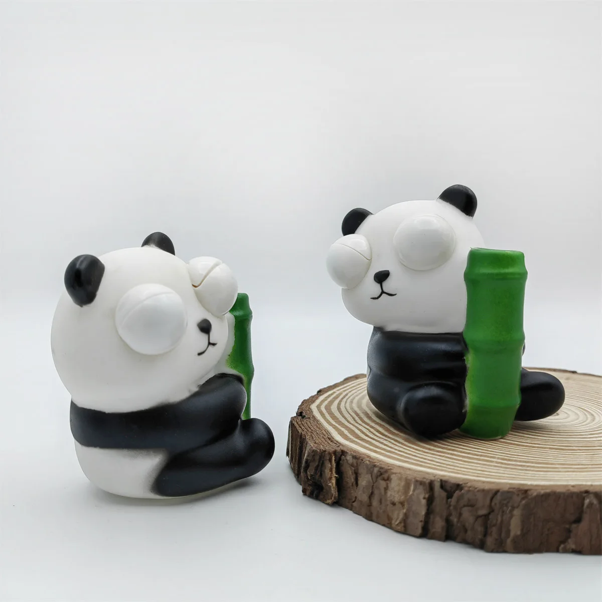 New Kawaii Animal Toy Plastic Rubber Vinyl Eye Popping Out Cute Panda Tricky Squeeze Stress Toy