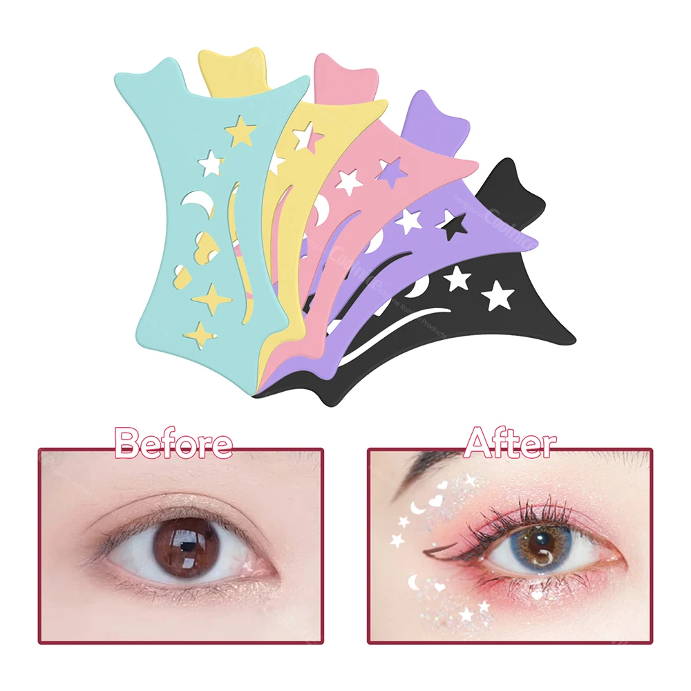 Wholesale  Eye Makeup Auxiliary Cosmetic Silicone Eye Makeup Tool 5 In 1 Make-up Helper Eyebrow Tattoo