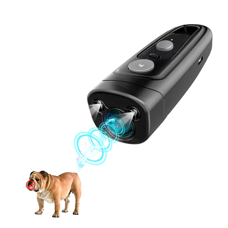 Ultrasonic Dog Repeller Training LED Anti Barking Dog Deterrent Device Pet Dog Bark Stop Control Repellent with Flashlight