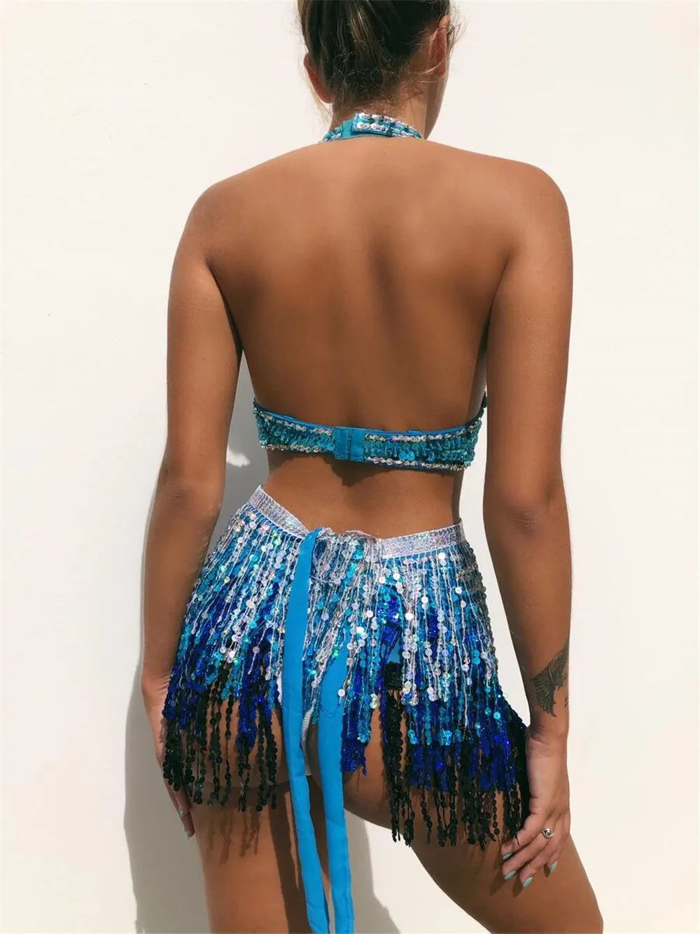 Sexy Red Sequin Woman Skirts Solid Color Breathable Short Sexy Mini Skirt Women Club Party Skirt