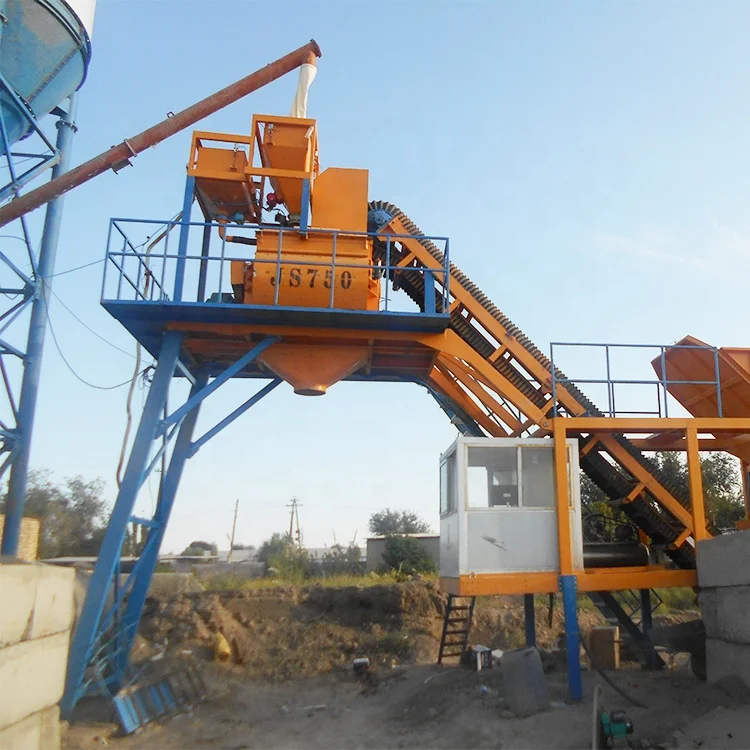 35m3/h Mobile Precast Dry  Portable Ready Mix Concrete Plant