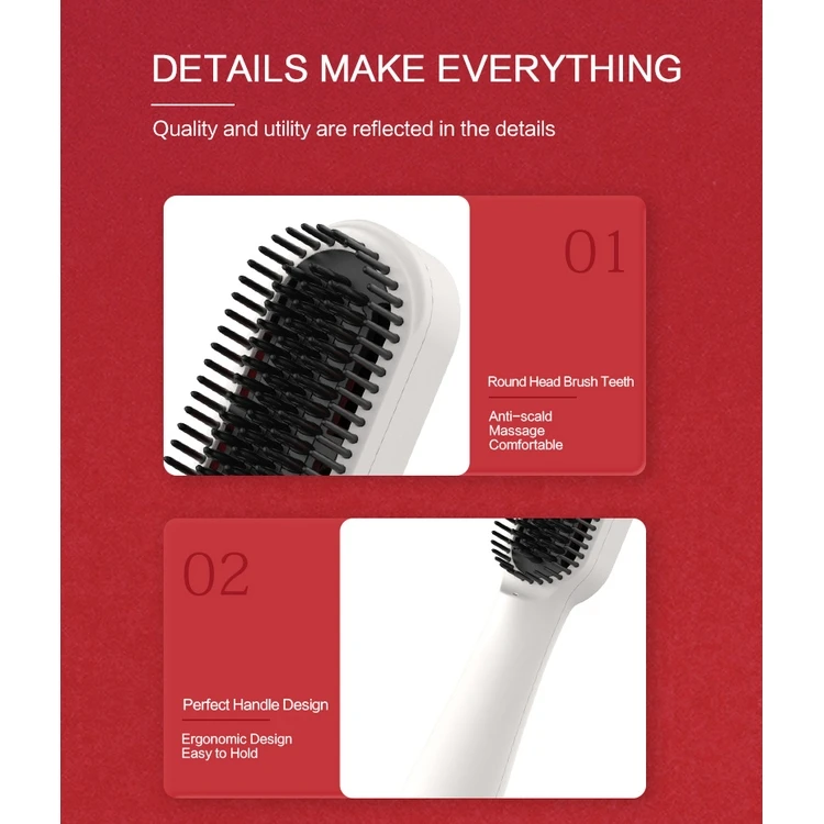 New Arrival Wide Board Flat Smart Automatic Hair Straightening Comb