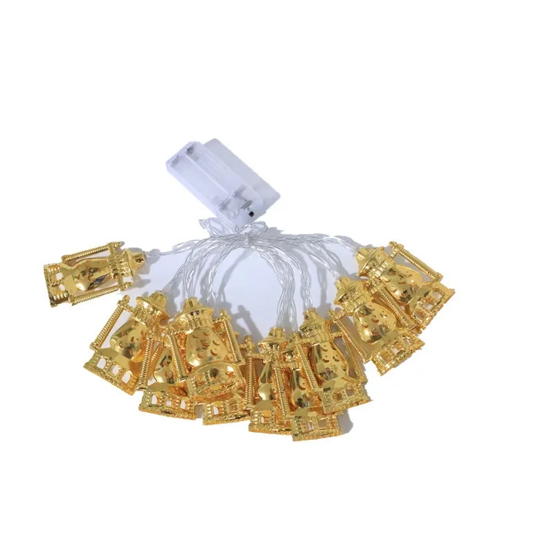 LED Ramadan Metal String Lights Battery  Kerosene lamps for festival, party decoration