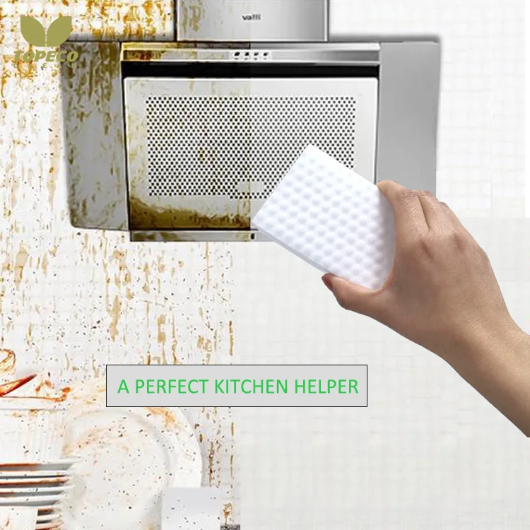 Topeco 2022 Top Sell Compressed Melamine Sponge Nano Cleaner Durable Magic Sponge Kitchen Melamine Sponge Magic Sheet