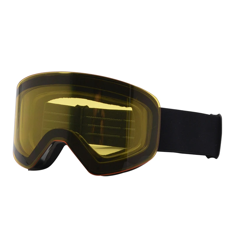 Clear Snowboard goggles magnet Snow Glasses UV anti fog magnetic fashion ski glasses