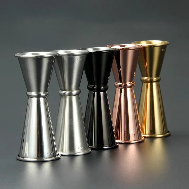 Modern 304 Stainless Steel Wholesale Double Shake Measuring Cup Bar Jigger With Different Sizes