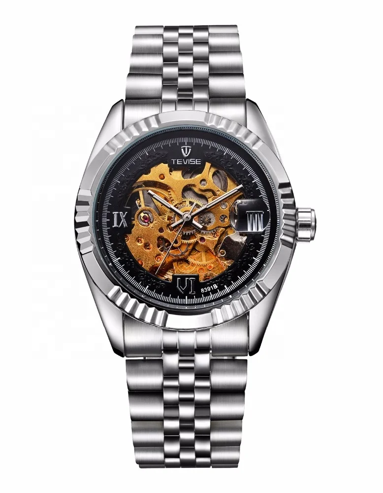 2018 Charm Automatic Men Black Waterproof Watch With Six Small Dials Function