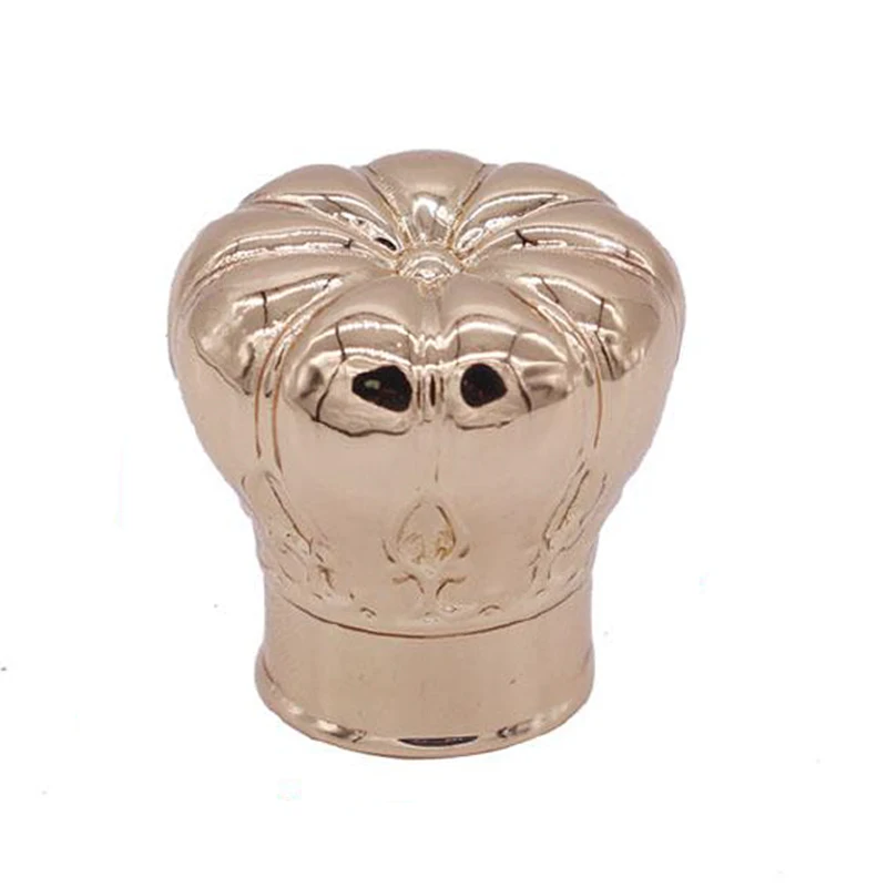 Новые золотые металлические крышки для духов с логотипом на заказ, Ароматизированная металлическая крышка с винтовым креплением