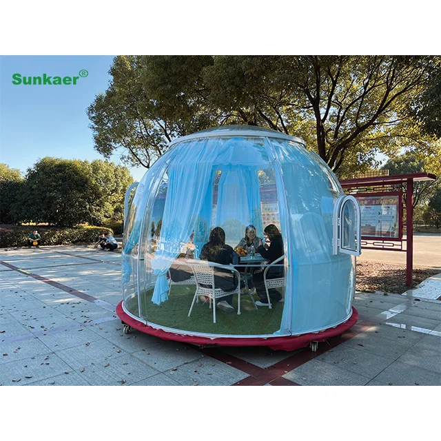 Top Aluminum Polycarbonate Fixed Style Dome House Clear Hotel Dome Tent Modern Geodesic Design for Outdoor Use bubble house