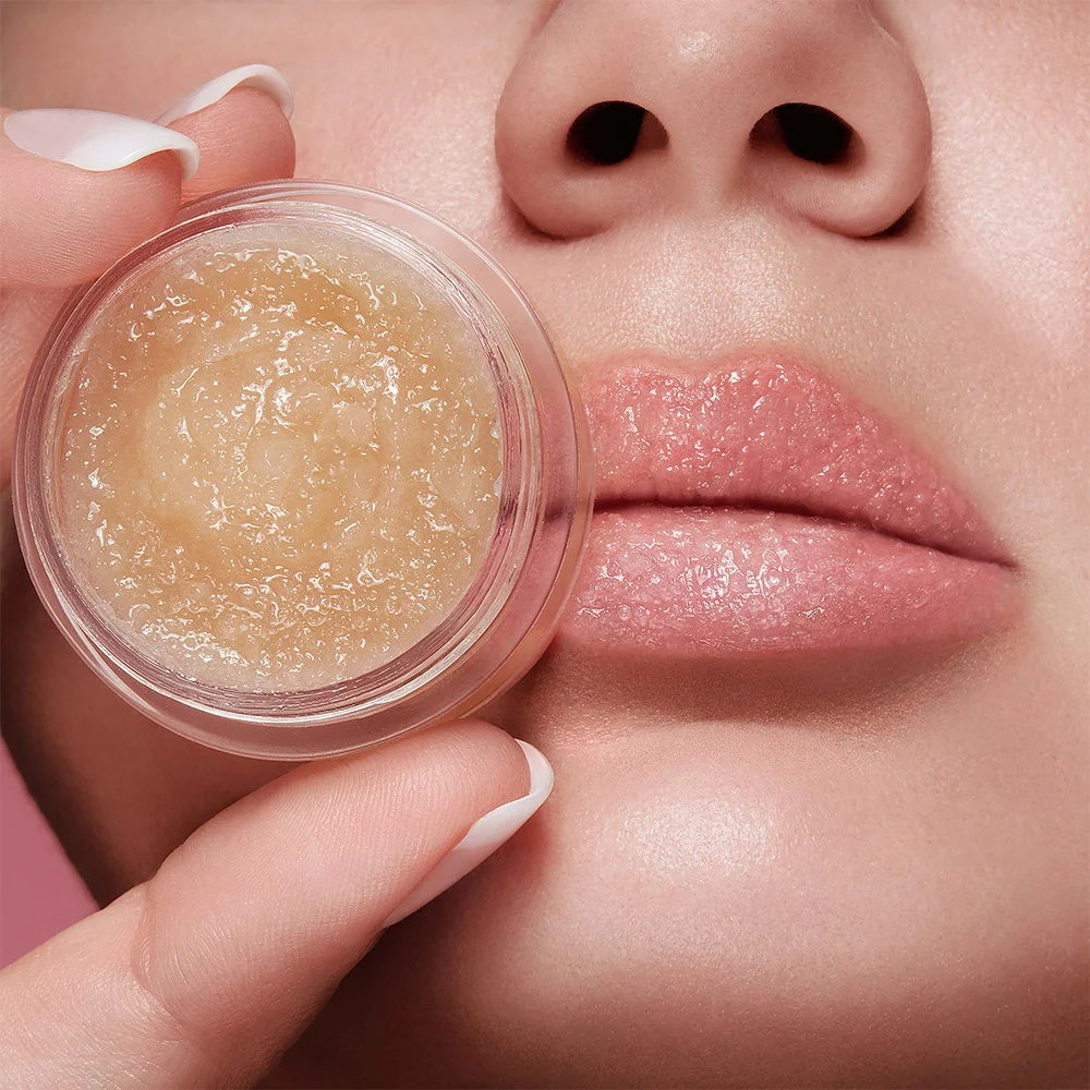 Hot Selling Lip Scrub Gently Exfoliate Remove Dead Lip Skin Coconut Peach Strawberry Sugar Lip Scrub Vendors