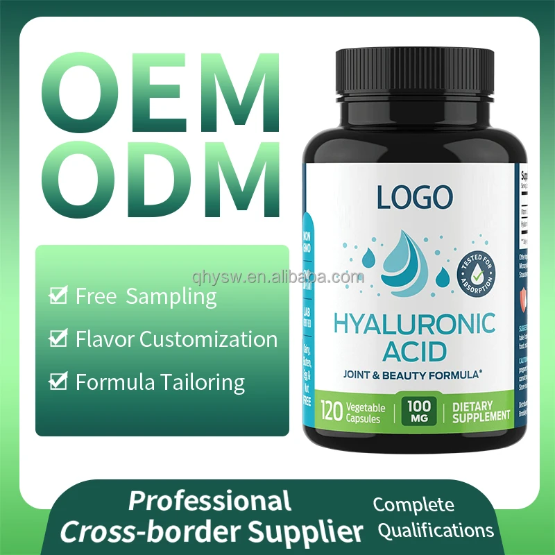 OEM ODM Skin Whitening Hyaluronic Acid Capsules Food Supplement Hyaluronic Acid Capsules Skin Whitening