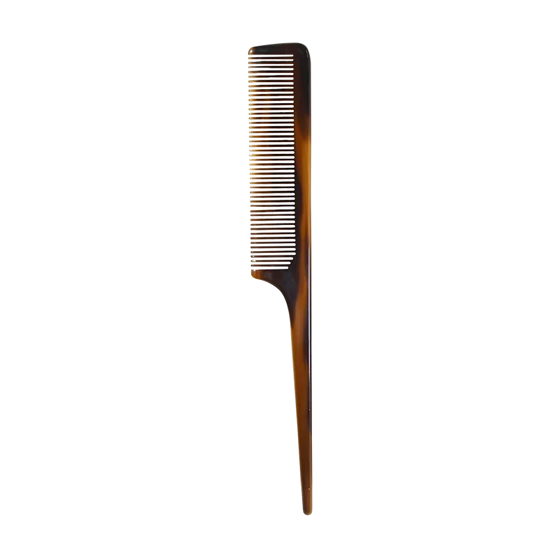 high-quality brown rat tail comb for women long thin acetate comb pointed tail with dense teeth