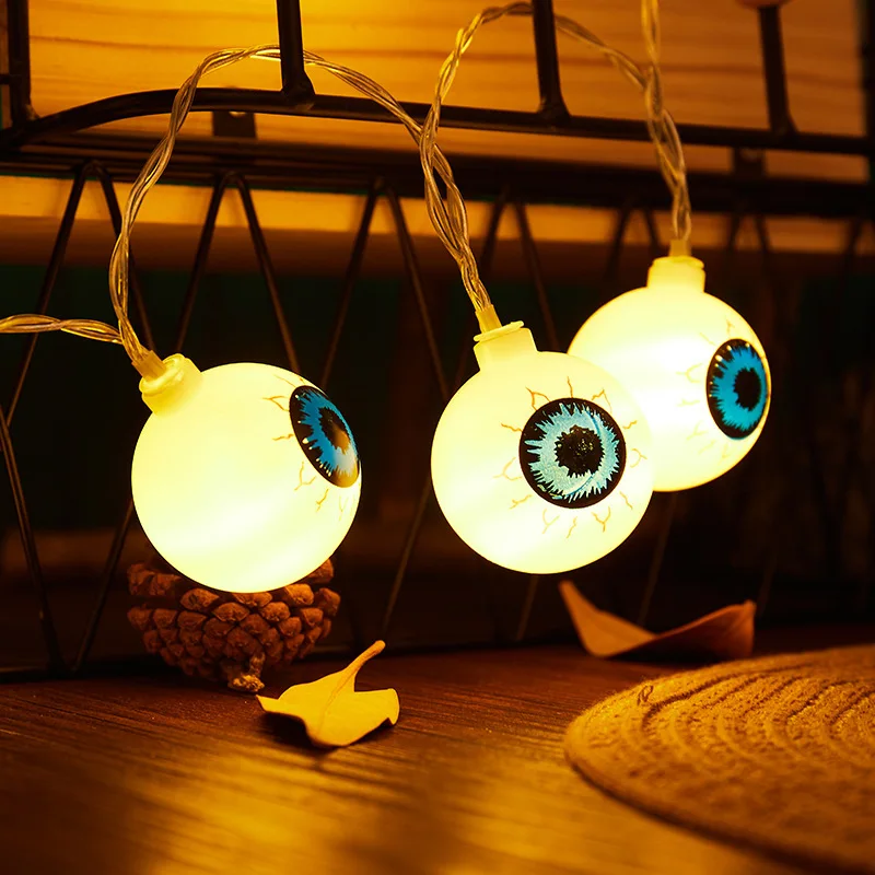 Explosions European and American Halloween Indoor Funny Thriller Eyeball Lights String Ghost Festival Decora