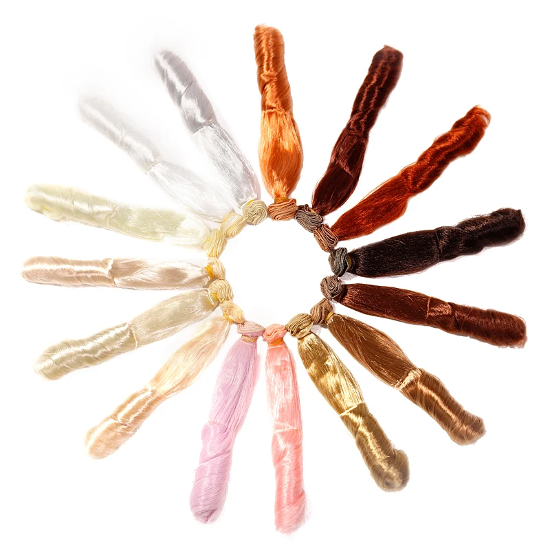 20*100cm Multicolor Gold Brown Black Silver Soft Hair Fur BJD Wigs Doll Head Hair Real Extension