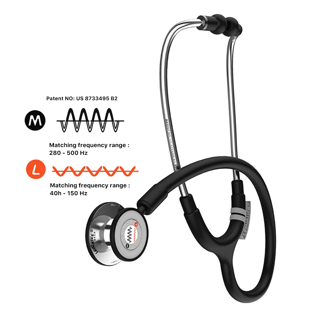 Provided Brand Custom Dual Frequency Noise Reduction Deluxe Double Head Professionnel Best Stethoscope