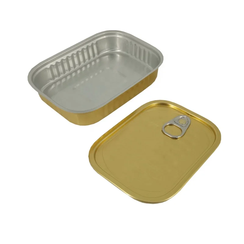 2-pieces Food Grade Empty Tin Tuna Fish Beef Sardines Meat Tin Can Canned Pet Food Packaging with Lid